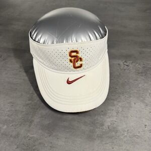 USC Trojans Hat Nike Visor Dri Fit White Vented Low Profile‎ Performance Golf